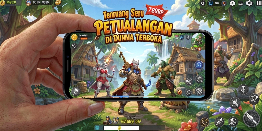 Tangkapan layar utama <strong>789RP</strong> yang menunjukkan aksi eksplorasi di dunia terbuka.