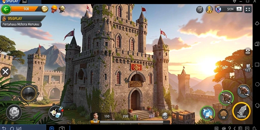 Tampilan gameplay 95PGPLAY yang menegangkan saat membangun pertahanan Tower Defense.