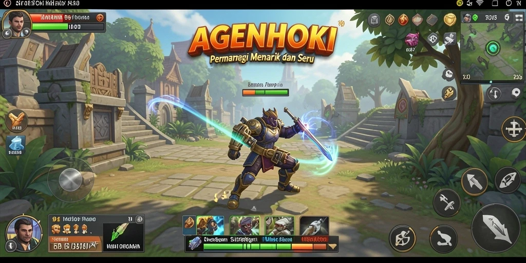Tampilan gameplay AGENHOKI yang menarik dan interaktif.