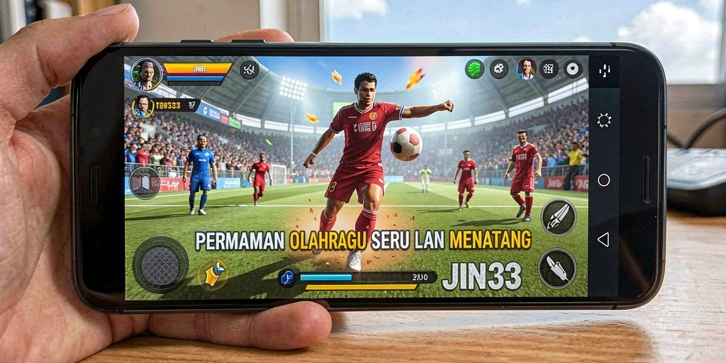 Tampilan permainan <strong>JIN33</strong> yang mendebarkan dengan aksi olahraga yang intens.