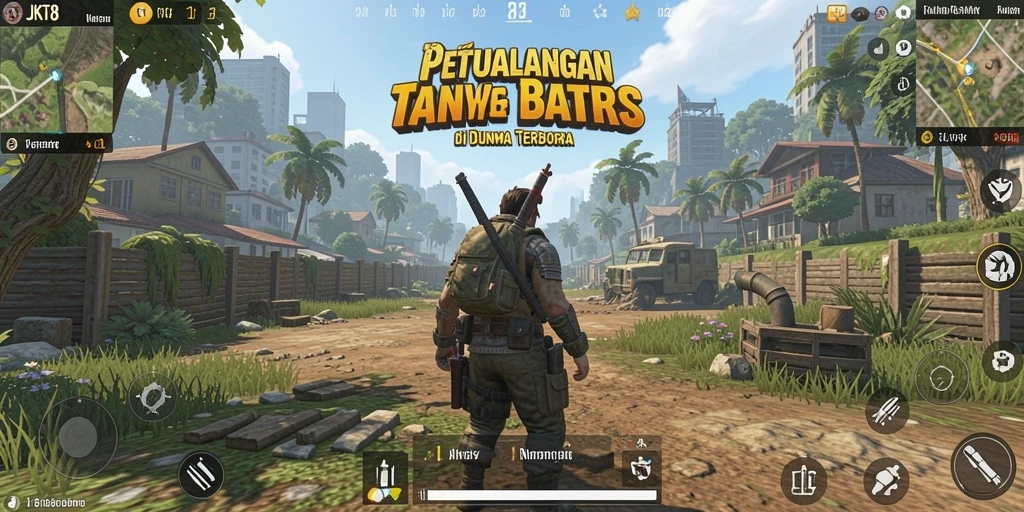 Screenshot gameplay JKT8 dengan pemandangan menakjubkan.