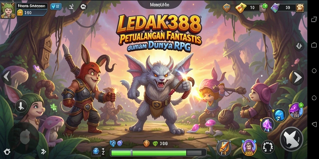 Tampilan gameplay RPG yang mendebarkan dari LEDAK388.