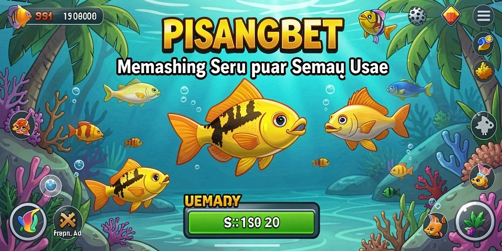 Tampilan gameplay PISANGBET dengan suasana memancing yang tenang dan menantang.