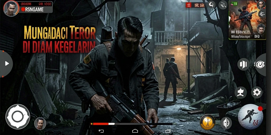 Screenshot gameplay <strong>RSNGAME</strong> yang menunjukkan kegelapan dan ketegangan.